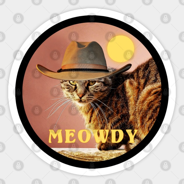 Meowdy Sticker by Sterling_Arts_Design